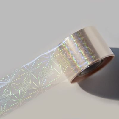 1roll NailMAD Clear Heart Nail Foils 100M4CM Nail Transfer Foils Laser Nail Decals (Clear 49)