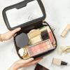 Camdeez Rownyeon Clear Makeup Case Toiletry Bag Travel Makeup Train Case Portable Cosmetic Organizer Transparent Bag Black view 4