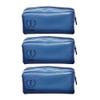 Leather Toiletry Bag for Men - Custom Toiletry Bag for Men - Personalized Toiletry Bag for Men - Custom Travel Toiletry Bag for Men, Mens Shaving Bag for Birthday, Holiday & Groomsmen Gifts (3, Blue) view 1