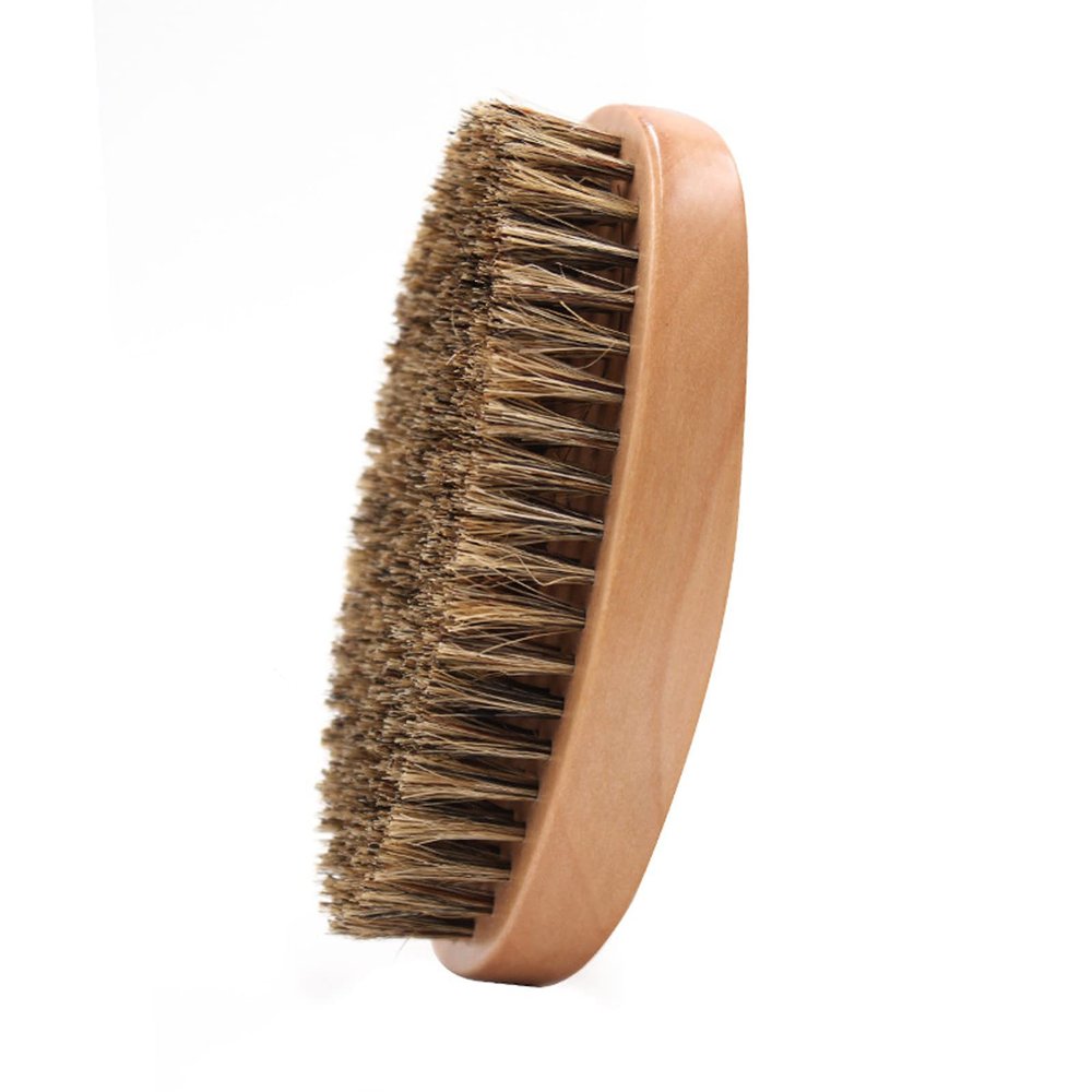 1Pcs Beard Brush Beard Straightener Brush with Premium Wood Handle Brush Beard Cleaning Tool Gift for Men