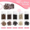 16 Pcs Hair Extension Tool Kit Remove Pliers 2500 Micro Silicone Rings Bead Pulling Hook Needle Loop Needle Threader 2 Combs 500 Black Mini Rubber Bands 5 Plastic Clips for Hair Styling Tool Accessory view 3