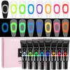 SUPWEE Glow in The Dark 3D Sculpting Gel for Nail Art 8 Colors Carving Painting Drawing Nail molding Gel Home Manicure DIY Nail Salon Kit view 1