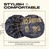 Silky Design Large Bonnet with Elastic Soft Band Adjustable Women and Men, Satin Fabric, Black 24A view 4