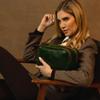 Time Resistance Leather Cosmetic Bag - Italian Toiletry Dopp Kit (Green) view 3