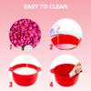 Mobestech Hair Removal Bowl Silicone Wax Bowl Set of 3 Nonstick for Microwave Oven Waxing Supplies Random Color view 3
