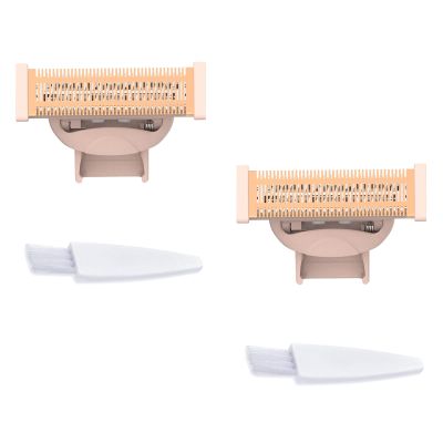 2PCS LinMei Nu Shaver Replacement Heads Compatible for Finishtouch Flawless Women Nu Razor with 2 Cleaning Brush