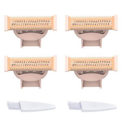 4PCS LinMei Nu Shaver Replacement Heads Compatible for Finishtouch Flawless Women Nu Razor with 2 Cleaning Brush