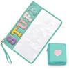 BAGMIND Large Chenille Letter Bag, 2 PCS Preppy Stuff Clear Bag, PU Waterproof Snack Makeup Sunscreen Bag Travel Cosmetic Pouch, Gift for Women Girls view 1
