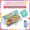 BAGMIND Large Chenille Letter Bag, 2 PCS Preppy Stuff Clear Bag, PU Waterproof Snack Makeup Sunscreen Bag Travel Cosmetic Pouch, Gift for Women Girls view 2