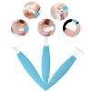 Pedicure Knife Set for Feet, 3Pcs Stainless Steel Pedicure Knife Tools Ingrown Toe Nail Foot Callus Dead Skin Remover Nail for Feet Grooming Nail Care Tools Kit for Nail Corn Callus(Blue) view 2