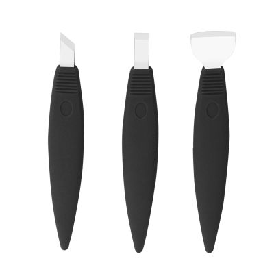 Pedicure Knife Set for Feet, 3Pcs Stainless Steel Pedicure Knife Tools Ingrown Toe Nail Foot Callus Dead Skin Remover Nail for Feet Grooming Nail Care Tools Kit for Nail Corn Callus(Black Set)