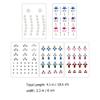 KALLORY 5 Sets Facial Gems, Colorful Face Body Rhinestone Face Jewels Stick on Makeup Decoration for Women Girls view 2