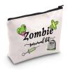JXGZSO Zombie Lover Gift Zombie Survival Bag Zombie Face Makeup Pouch Bag Christmas gift (Zombie Face Makeup Pouch Bag) view 1