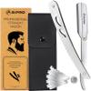 Straight Razors for Men with 20 Straight Edge Razor Blade & Case, Mens Straight Razor for Shaving Navajas Para Barbero Barber Razors for Men, Beard Razor view 1