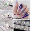 Holographic Opal Nail Art Glitter Flakes Powder Aurora Iridescent Pigment Ice Crystal Mermaid Paillettes Sparkly Sequins Design for Manicure Decoration Accessories 12 Grids view 2