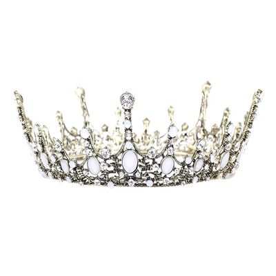 AVRYN Crown,Crystal Tiara,Hair Accessories,Princess Imperial Crown Bridal Tiara Imperial Crown Pearl Rhinestones Imperial Crown Headband Headpiece for Wedding Pageant Party (Color : As Shown)