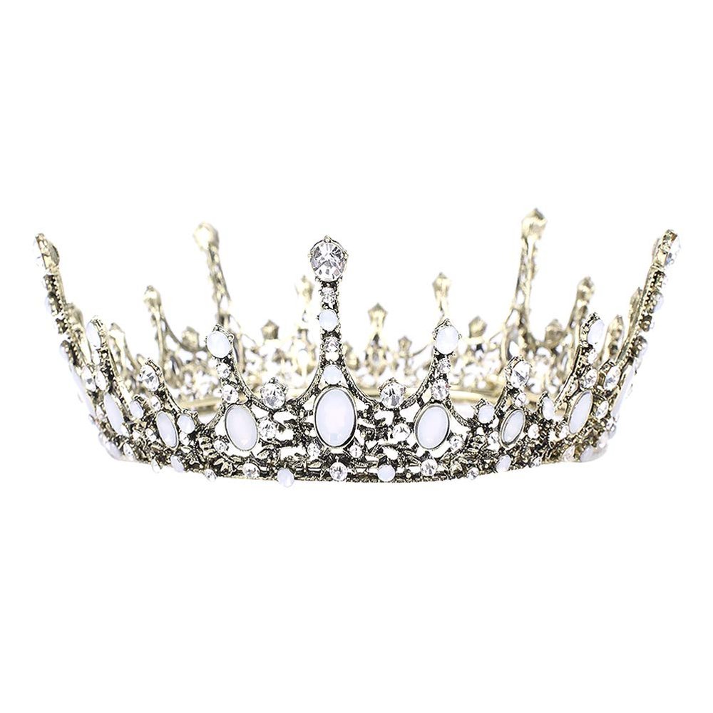 AVRYN Crown,Crystal Tiara,Hair Accessories,Princess Imperial Crown Bridal Tiara Imperial Crown Pearl Rhinestones Imperial Crown Headband Headpiece for Wedding Pageant Party (Color : As Shown)