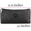 Beauty Junkees Makeup Brush Cosmetic Bag + Powder Blush Bronzer Makeup Brush Black Make Up Brush Holder for Purse, Multitasker Make Up Brushes, Cheek Blusher, Contour, Blending, Synthetic Vegan view 3