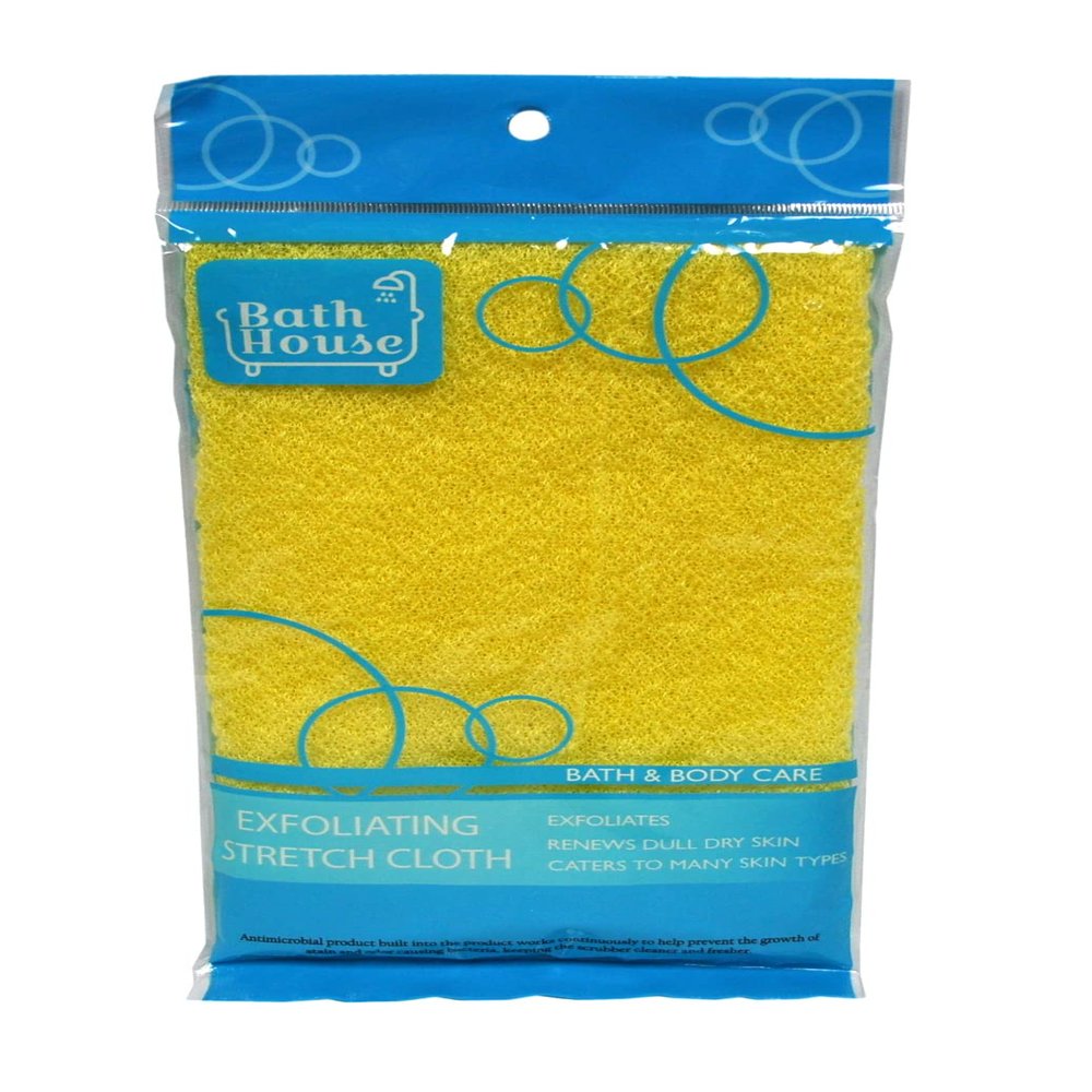 Exfoliating Stretch Shower Cloth Yellow