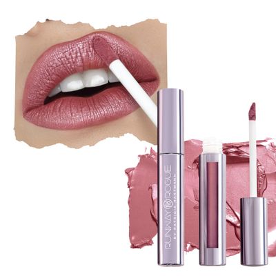Runway Rogue Pearl Glam Long Wear Shimmer Liquid Lipstick, Metallic Pale-Mauve Lipstick with Silver and Gold Shimmer, Boss Babe