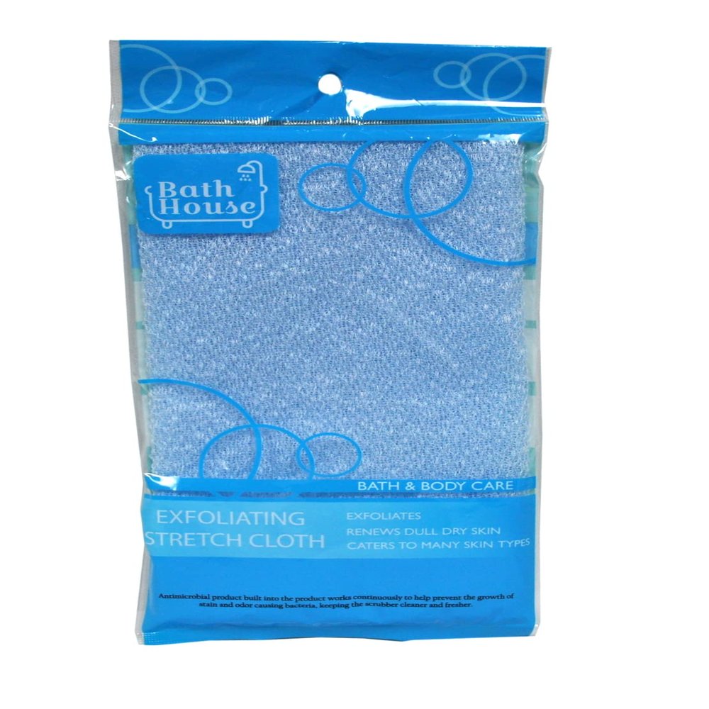 Exfoliating Stretch Shower Cloth Blue