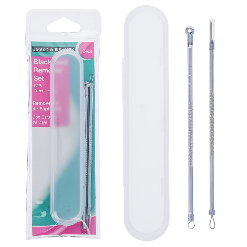 ToolTreaux Blackhead Remover Tool Facial Cleanser Pore Cleaner Travel Case - 3pc