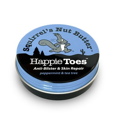 Squirrel's Nut Butter Happie Toes Tin | Blister Prevention & Foot Cream | Prevent Blisters and repair skin on dry or cracked heals, toes, ankles, and balls of foot | 2.0 oz