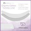 More of Me to Love Organic Cotton Tummy Liner 4-Pack (2 x Pearl White and 2 x Stone Gray) (Medium) view 3