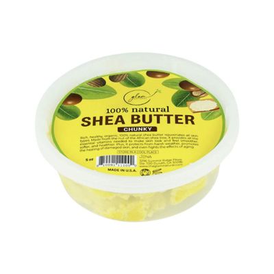 Glam Natural 100% Natural Shea Butter - Chunky - 5 oz (Pack of 3)