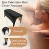 KULLAMEE 2pcs Black Lash Bed Cover Fitted for 6FT Massage Table Spandex Cover (Black,2) view 3