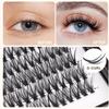 Bodermincer 7D/10D/20D/30D/40D/50D/60D/80D/100D Lash Cluster 240pcs D Curl Individual Cluster Eyelashes Fluffy false Eyelashes Extension Lash Cluster DIY at Home (30D-9mm) view 3