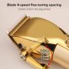 GLAMATIC BR Barbers Hair Clippers Gold for Men Full Metal Cordless Close Cutting T-Blade Trimmer with LED Display Professional Barbershop Barber Clipper Set Shaver Trimmer Razor Kit view 4