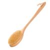 Maji Mama 19.7inch Upgrade Long Handle Bath Brush Wood Shower Brush Natural Bristles for Wet or Dry Brushing, Back Scrubber for Gentle Exfoliating and Cleaning view 1
