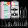 Saviland Matte Coffin Nail Tip  240PCS No Need to File Acrylic Nail Tips Professional French Tips for Nail Extension Full/Half Cover Dual Use Matte Texture Press on Nails Pre-Shape 10 Sizes Salon DIY view 1