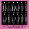 Saviland Matte Coffin Nail Tip  240PCS No Need to File Acrylic Nail Tips Professional French Tips for Nail Extension Full/Half Cover Dual Use Matte Texture Press on Nails Pre-Shape 10 Sizes Salon DIY view 2