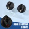 Cindeer 2 Pcs Flexible Silicone Ear Model Reused Soft Mold Fake Ear for Earrings Jewelry Display for Piercing Practice with Acrylic Stand (Black) view 4
