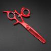 Swivel Thumb Hair Cutting Shears, 6 inch Japan 440c red Rotate cut hair salon scissors cutting barber haircut thinning shears hairdressing scissors (Color : Set) view 3