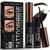 Cilrofelr Tattoo Peel Off Eyebrow Gel, Easy Tattoo Brow Peel Off Gel, Last Up to 3 Days, Waterproof, Transfer-proof, For Fuller & Defined Looking Brows, Dark Brown (2 Pack) view 1