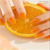 ohora Semi Cured Gel Nail Strips (N Tint Orange) - Brown, Tint, Works with Any UV/LED Lamps, Salon-Quality, Long Lasting, Easy to Apply & Remove - Includes 2 Prep Pads, Nail File & Wooden Stick view 4