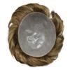 Mens Toupee Hair Replacemnt System 0.12mm Full Poly Skin Durable Mens Hairpiece European Human Hair Pieces Toupee for Men 62 Colors (8x10, #2020 20# LIGHT ASH BLONDE+20% Sythetic Grey-120% medium light to medium density) view 4