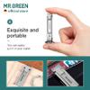 MR.GREEN Collapsible Nail Clippers Small and Thin Portable Travel Nail Scissors Cutter Stainless Steel Manicure Tools with Nail Files (Orange Leather Case+ Iron Box) Multicoloured view 4