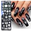 Halloween Nail Stamper Kit: 6 Pcs Stamp Template Plates with 1 Stamper, 1 Scraper - Horror, Ghost, Pumpkin, Skull, Bone Images - DIY Nail Art Set view 4