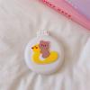 1pcs Small Makeup Mirror Cute Cushion Comb Cartton Girl Mini Folding Silicone Single-Sided Portable Round Mirror (B10) view 1