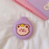 1pcs Small Makeup Mirror Cute Cushion Comb Cartton Girl Mini Folding Silicone Single-Sided Portable Round Mirror (B4) view 1