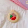 1pcs Small Makeup Mirror Cute Cushion Comb Cartton Girl Mini Folding Silicone Single-Sided Portable Round Mirror (B12) view 1