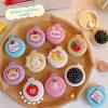 1pcs Small Makeup Mirror Cute Cushion Comb Cartton Girl Mini Folding Silicone Single-Sided Portable Round Mirror (B11) view 3