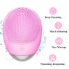 Facial Cleansing Brush, 3-in-1 Electric Soft Silicone Waterproof Face Scrubber, USB Rechargeable IPX7 Waterproof Sonic Vibrating Face Brush for Deep Cleansing, Gentle Exfoliating and Massaging view 2
