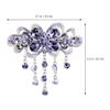 LALAFINA Hair Clip for Women, Rhinestone Fringe Crystal Hair Barrette Flower Hairpin Clip French Hair Barrette with Tassel, Purple, 1 Count view 4