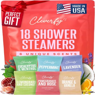 Cleverfy Shower Steamers Aromatherapy - Valentines Day Gifts for Her, Him, Women, Daughter, Mom, Girlfriend, Wife, Teen Girls and Boys - Valentines Gifts for Her, Him, Women and Men - 18 Tablets