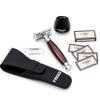 FREED Shaving Kit for Men - Safety Razor with alloy handle and 10 Japanese 6cr13 Stainless Steel, include razor base, razor travel case, christmas gifts for Men,Made in Taiwan view 2